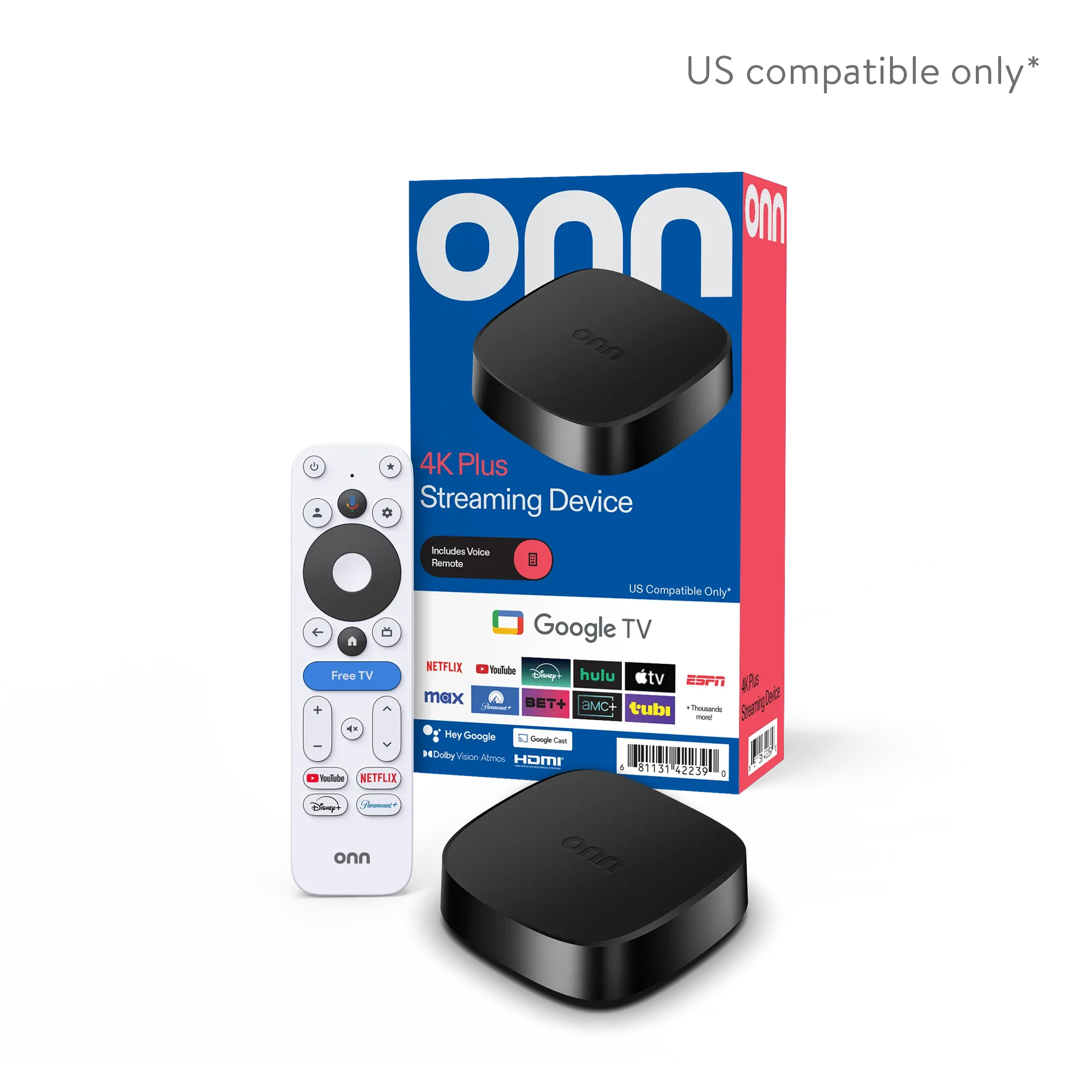 onn 4K Plus Streaming Device, Google TV - Ultra-fast Streaming, Stunning 4K UHD, 16GB Storage, 2GB RAM, Dolby Vision & Atmos, Remote with Voice Control - USA MEGA SHOP
