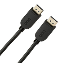 onn DisplayPort cable with gold DisplayPort plugs