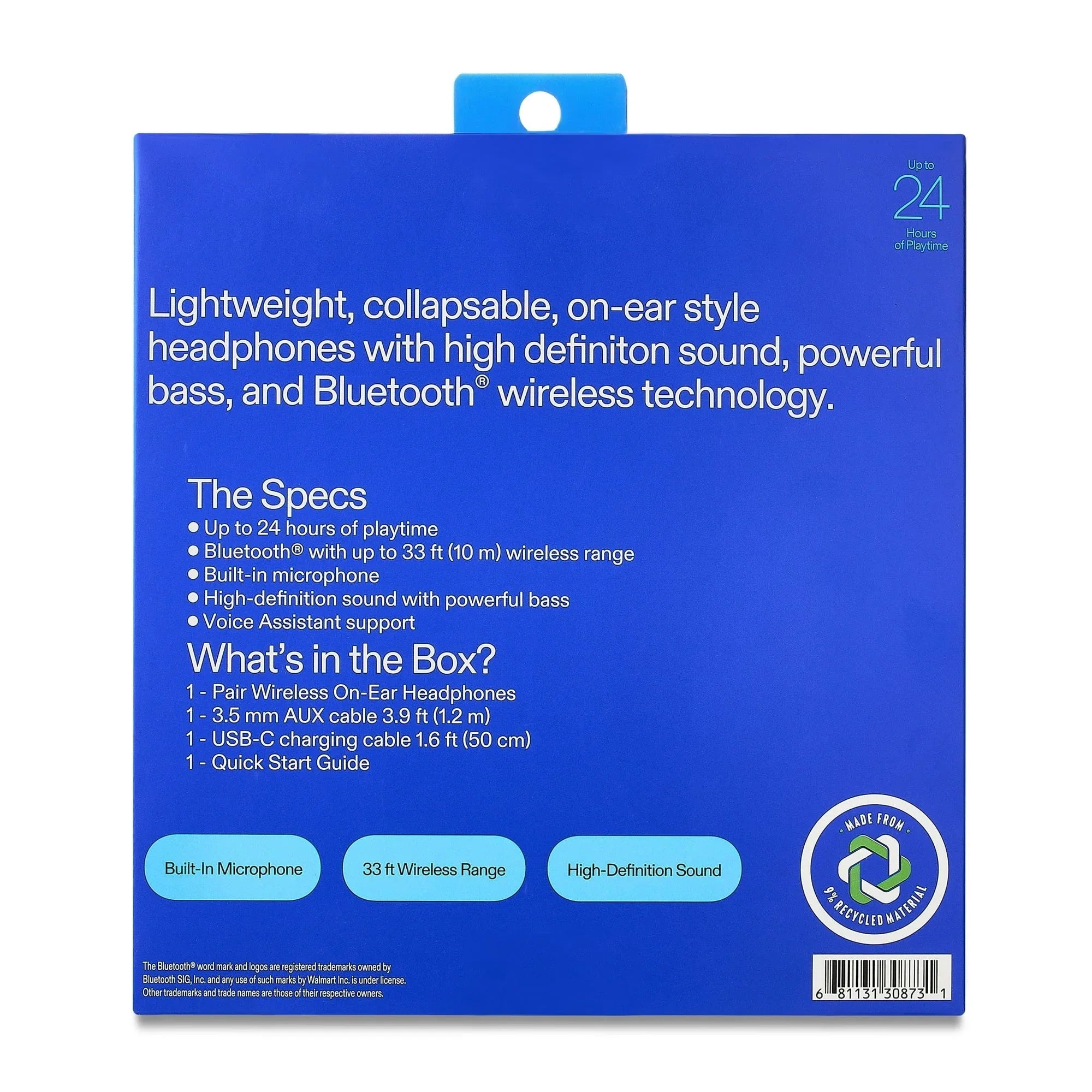 onn Wireless On-Ear Headphones - USA MEGA SHOP