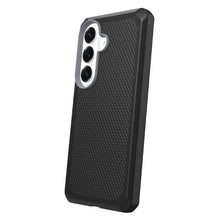 Dual-layer magnetic phone case, black textured back and raised camera guard