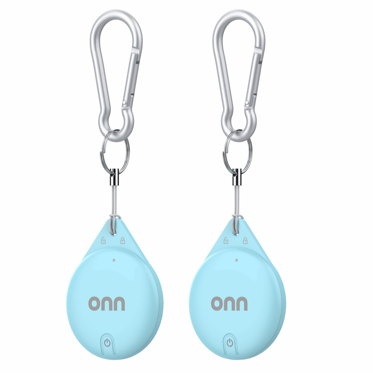onn Wireless Item Locator 2-Pack, MFi Certified, Blue
