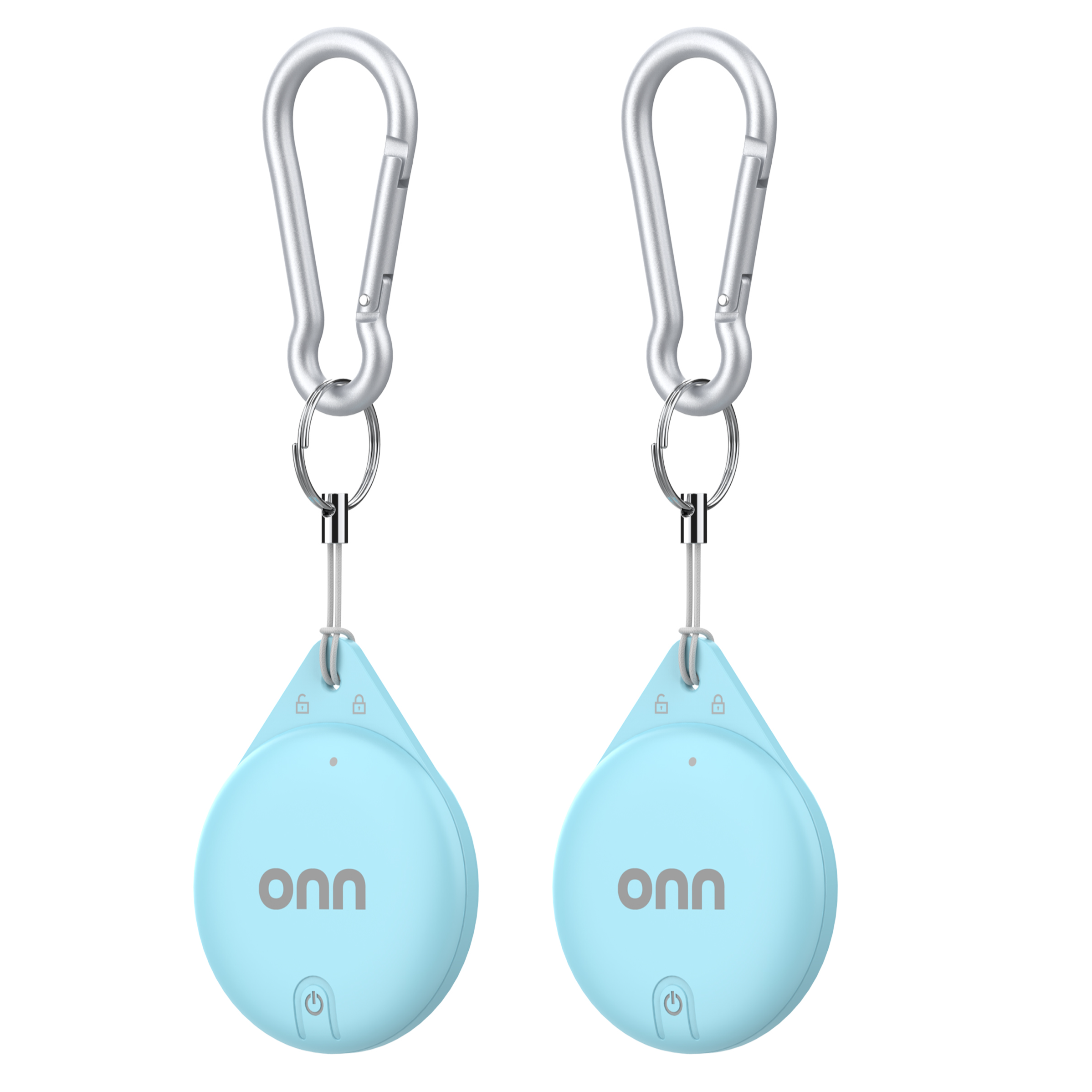 onn Wireless Item Locator 2-Pack, MFi Certified, Blue