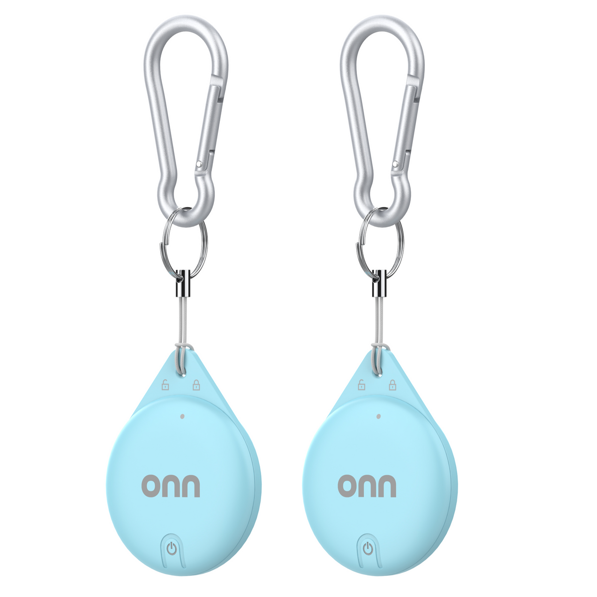onn Wireless Item Locator 2-Pack, MFi Certified, Blue