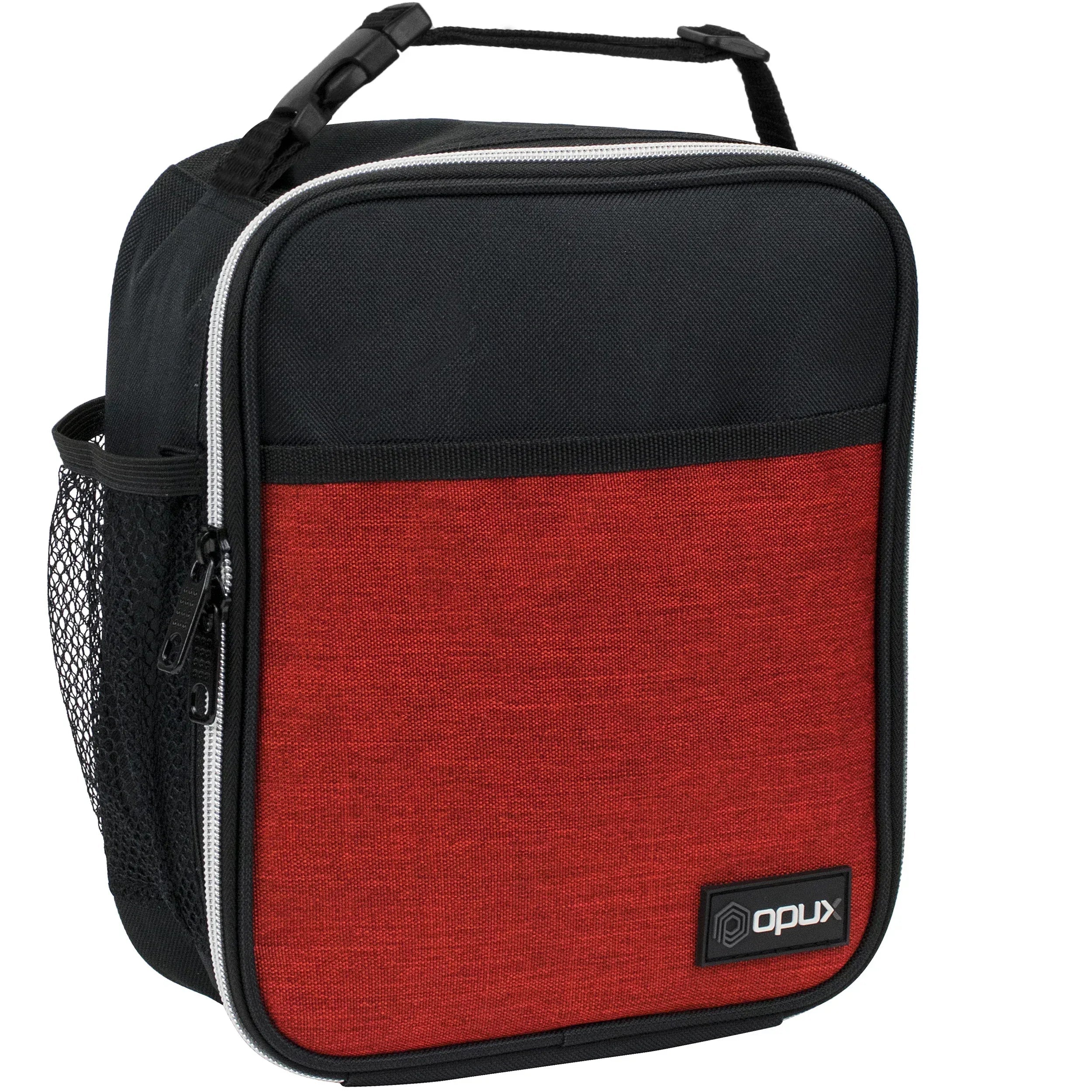 OPUX Premium Insulated Lunch Box, Soft School Lunch Bag for Kids Boys Girls, Leakproof Small Lunch Pail Men Women Work, Reusable Compact Cooler Tote Lunchbox for Office Adult, Black