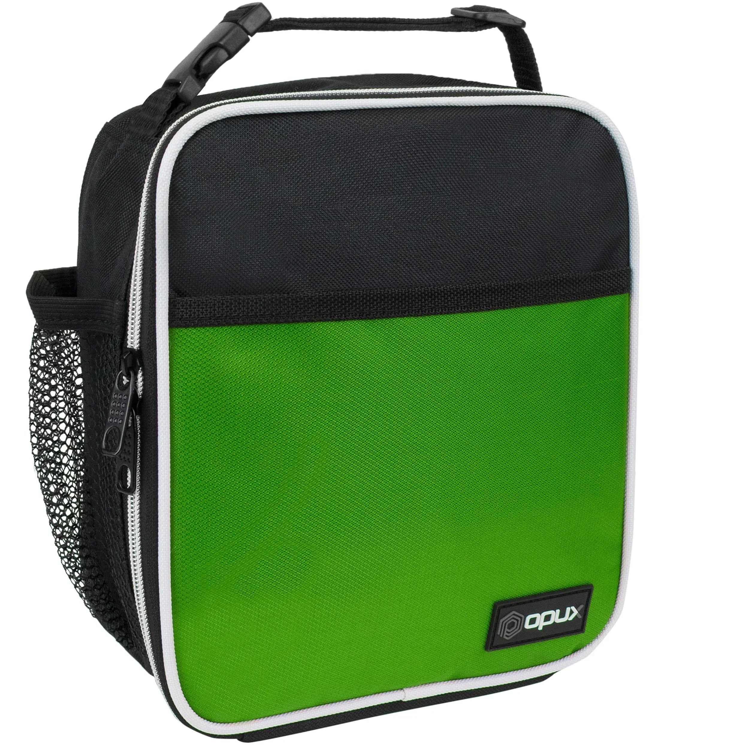 OPUX Premium Insulated Lunch Box, Soft School Lunch Bag for Kids Boys Girls, Leakproof Small Lunch Pail Men Women Work, Reusable Compact Cooler Tote Lunchbox for Office Adult, Black