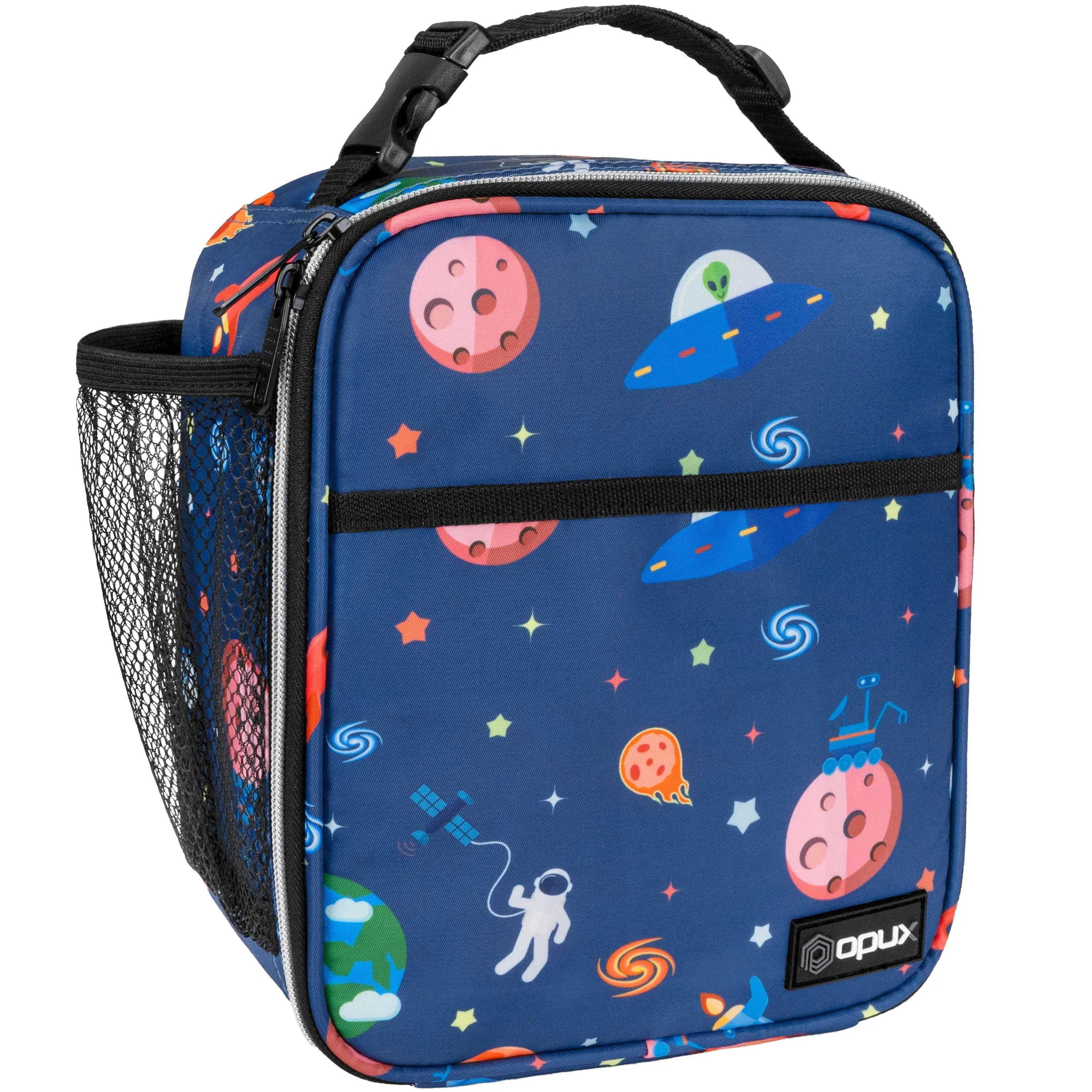 OPUX Premium Insulated Lunch Box, Soft School Lunch Bag for Kids Boys Girls, Leakproof Small Lunch Pail Men Women Work, Reusable Compact Cooler Tote Lunchbox for Office Adult, Black