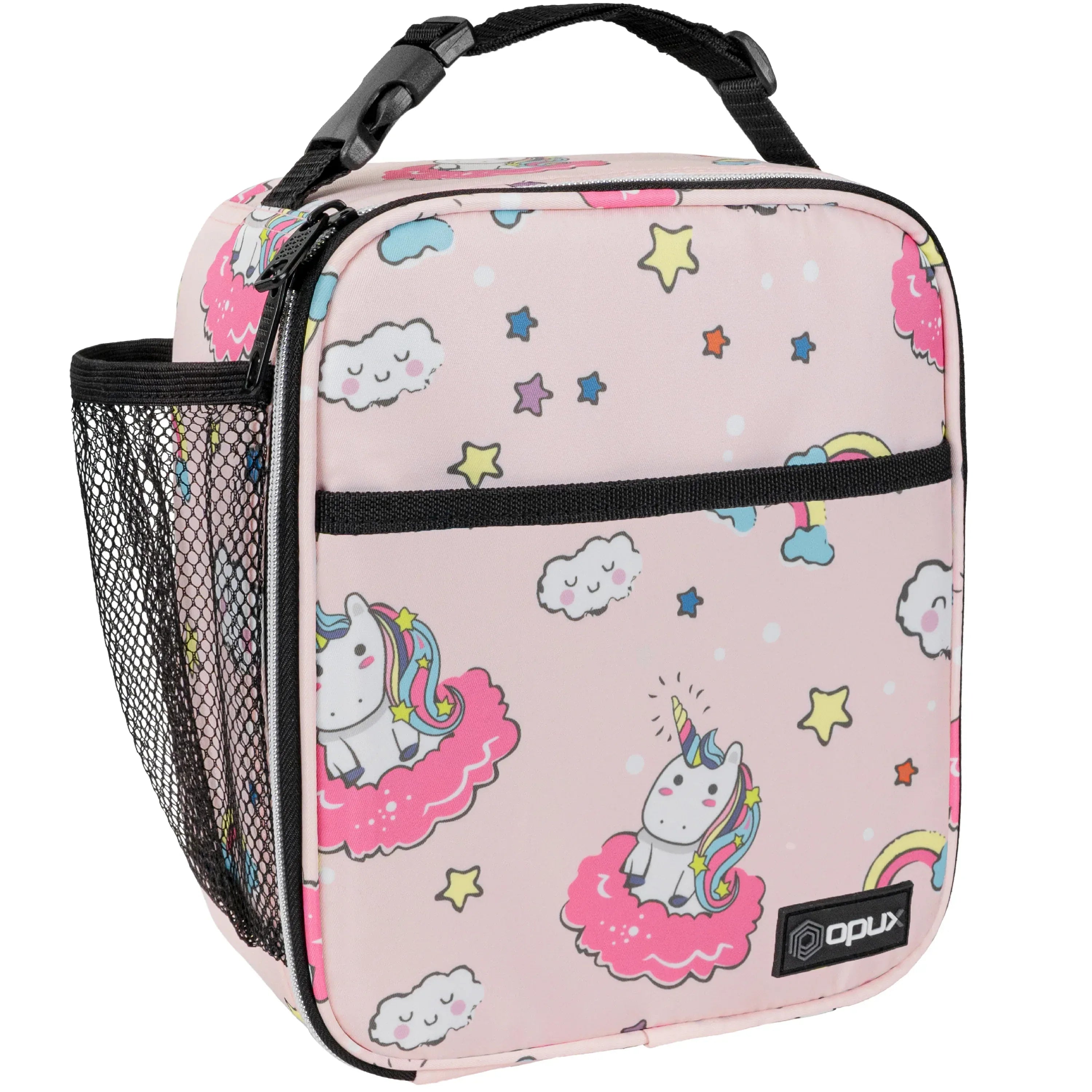 OPUX Premium Insulated Lunch Box, Soft School Lunch Bag for Kids Boys Girls, Leakproof Small Lunch Pail Men Women Work, Reusable Compact Cooler Tote Lunchbox for Office Adult, Black