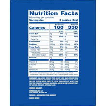 Nutrition Facts panel for Oreo chocolate sandwich cookies with ingredient details
