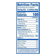 Nutrition Facts label for chocolate sandwich cookies, 160 calories per serving