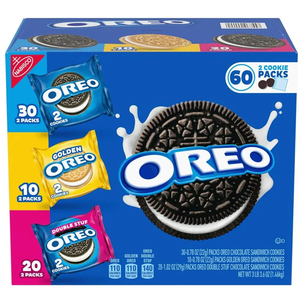 OREO Sandwich Cookies, Variety Pack, 60-count - USA MEGA SHOP
