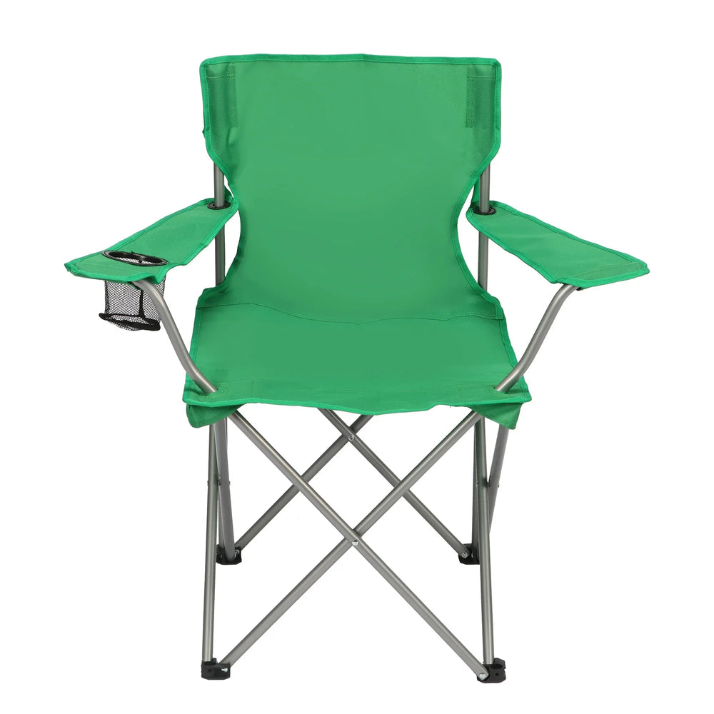 Ozark Trail Quad Folding Camp Chair with Cup Holder, Black - USA MEGA SHOP
