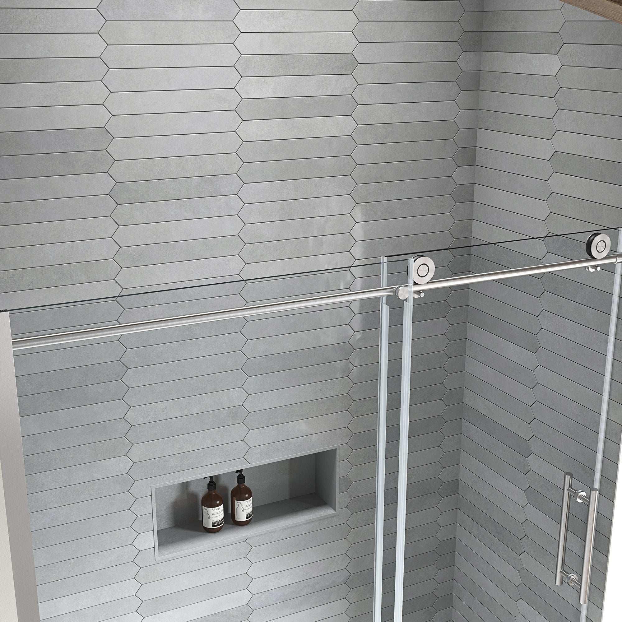 OVE Decors Renfrew Frameless Soft-close Sliding Shower Door - USA MEGA SHOP