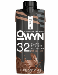 OWYN 32g Pro Elite Protein Shake, Chocolate, 11.15 fl oz, 18-pack