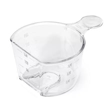 Rice measuring cup with clear handle and built-in measurement markings