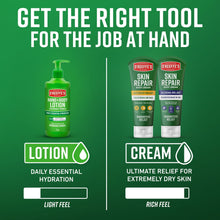O’Keeffe’s Skin Repair cream tube and hand & body lotion bottle side by side
