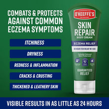 O’Keeffe’s Skin Repair body cream tube with itchiness and eczema symptom icons
