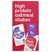 High protein oatmeal shake variety pack box, 20g protein and 6g fiber