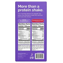 Variety pack carton back with Nutrition Facts for Glazed Blueberry Donut and Strawberries & Cream