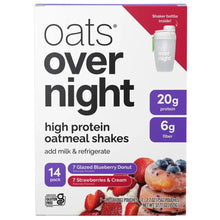 High protein oatmeal shake variety pack box, 20g protein, 14-pack, blueberry donut & cream