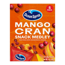 Ocean Spray Mango Cran Snack Medley 5-pack box for sweetened dried fruit snack