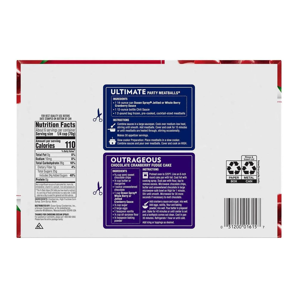 Ocean Spray Jellied Cranberry Sauce, 14 oz., 6 pk. - USA MEGA SHOP