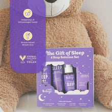 Baby oilogic sleep bundle gift box with four-step essential oil bottles, purple and white