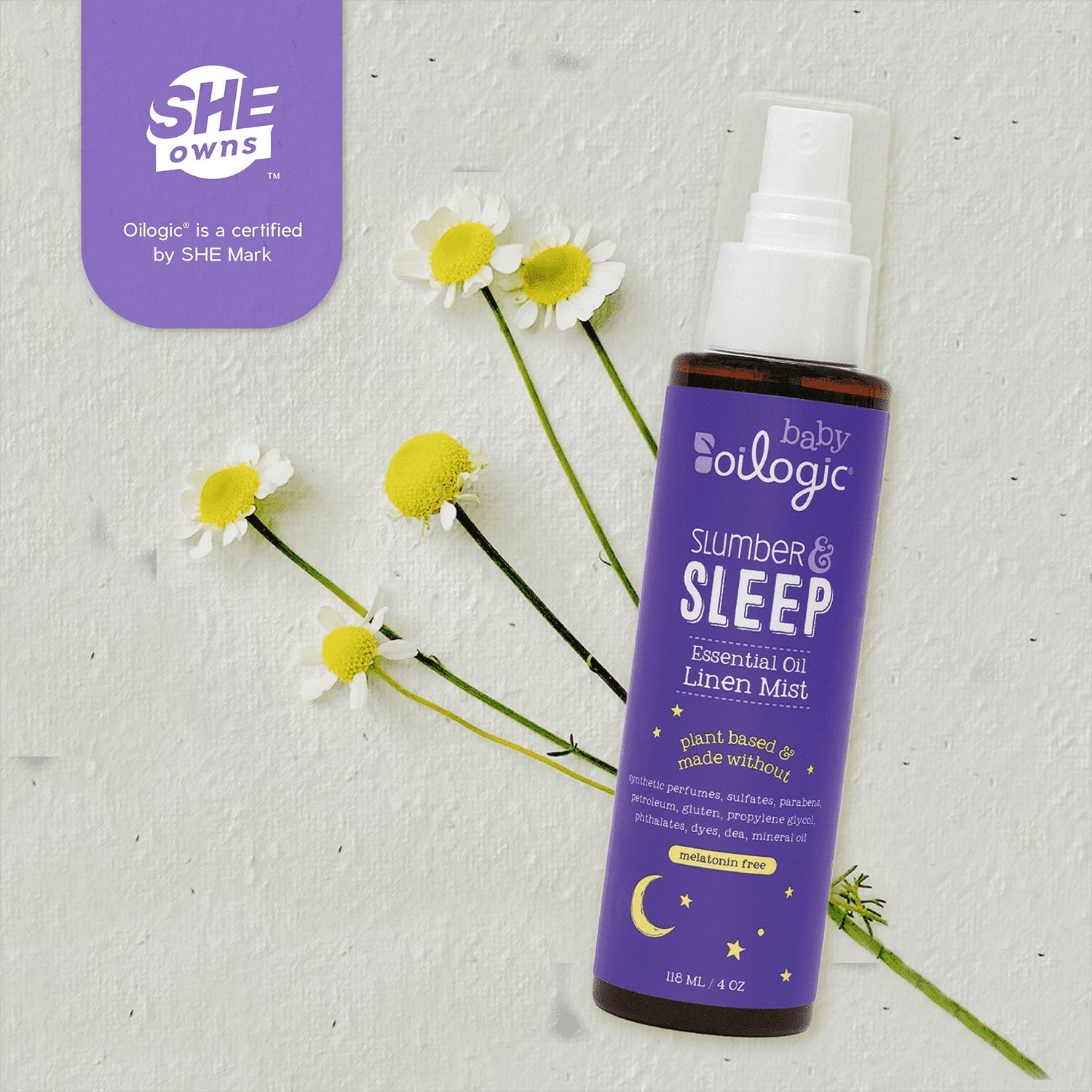 Oilogic Slumber & Sleep Essential Oil Linen Spray, Baby Sleep Spray, 4 fl oz