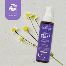 Baby Oilogic Slumber & Sleep linen mist spray bottle with purple label and white cap
