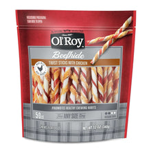 Ol'Roy dog treat bag with chicken twist sticks, 50 ct count