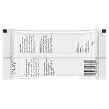 Olay Cleanse makeup remover wipes back label with barcode and usage text