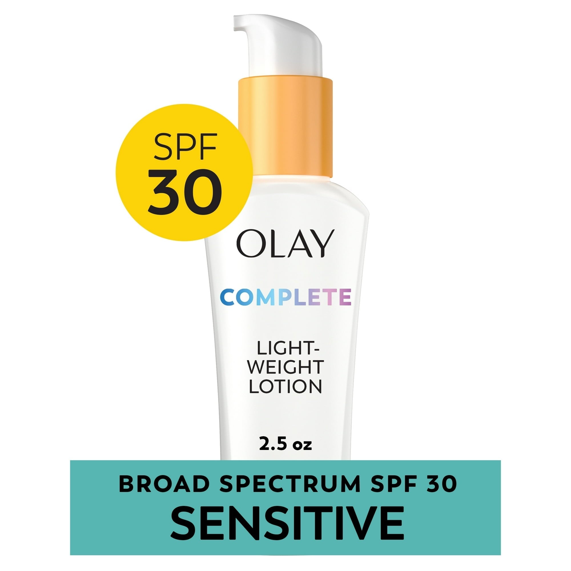 Olay Complete Daily Facial Moisturizer for Sensitive Skin, SPF 30, 2.5 oz