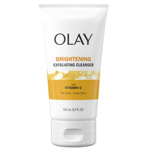 Olay brightening exfoliating cleanser tube with vitamin C, 5.0 fl oz