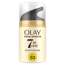 Olay 7-in-one face moisturizer SPF 30 in pump bottle with gold cap