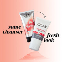 Olay Detoxifying Pore Scrub face wash tubes, one upright and one angled
