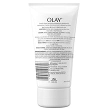 Olay Detoxifying Pore Scrub face wash tube back with printed directions and barcode