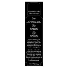 Olay Active Hydrating lotion back label with hyaluronic acid and vitamins B3, B5