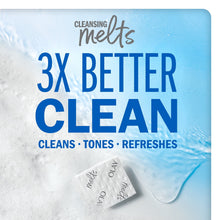 Cleansing melts pack with text 3x better clean, cleanses tones refreshes