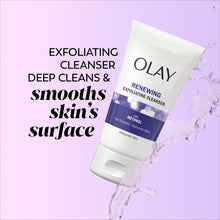 OLAY renewing exfoliating retinol cleanser tube