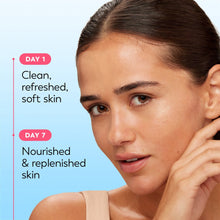 Woman applying facial wipe for day-by-day skin cleansing