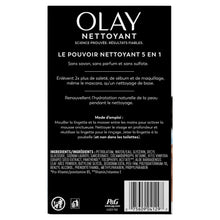 OLAY Nettoyant cleansing wipes box back panel with barcode