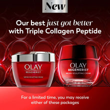 OLAY Regenerist Micro-Sculpting Cream jars shown side by side