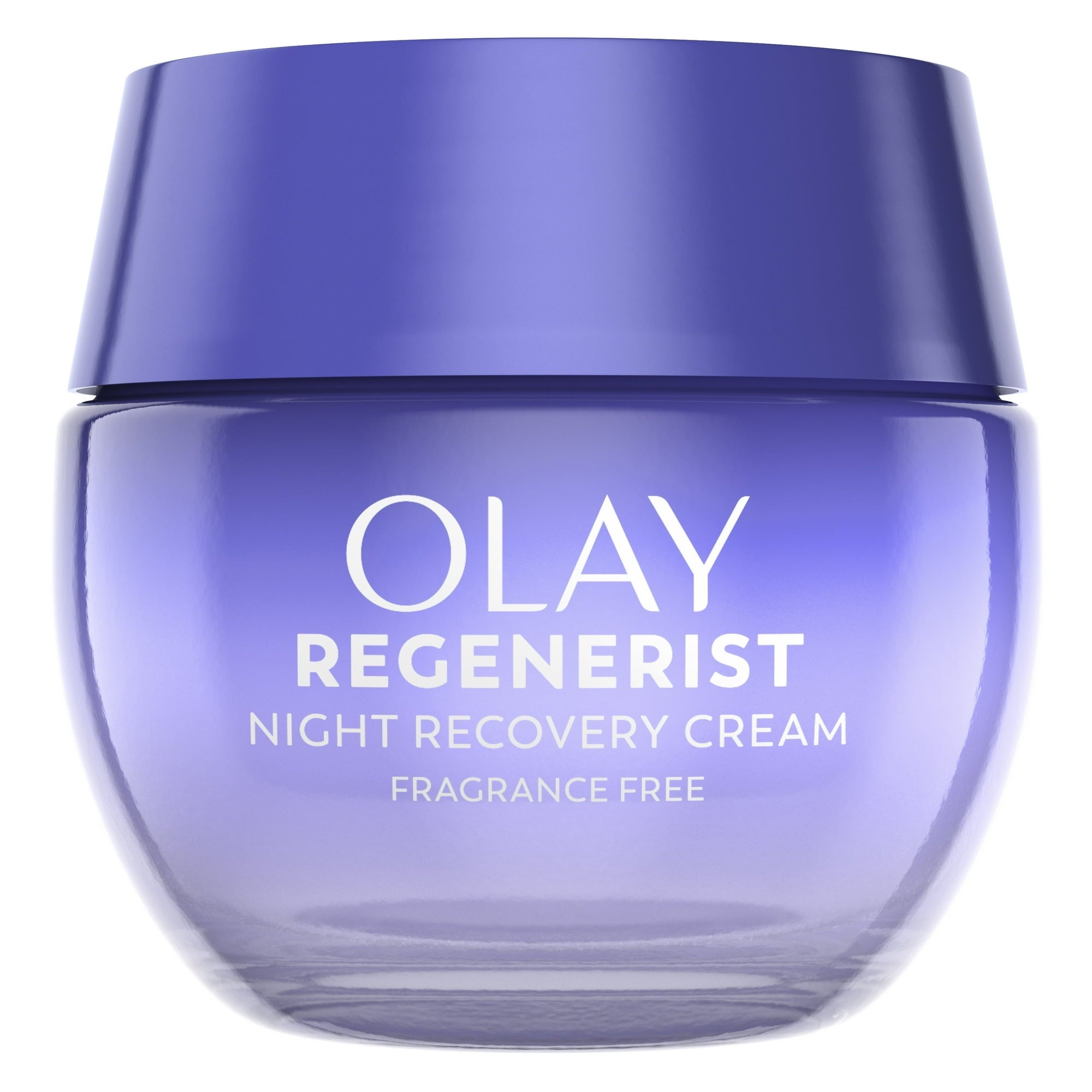 Olay Regenerist Night Recovery Cream with Triple Collagen Peptide, Wrinkle Reducer, Non-Greasy, Fragrance-Free, Hydrating Face Moisturizer for Women, 1.7 oz