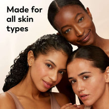 Olay foaming face cleanser for all skin types, models posing