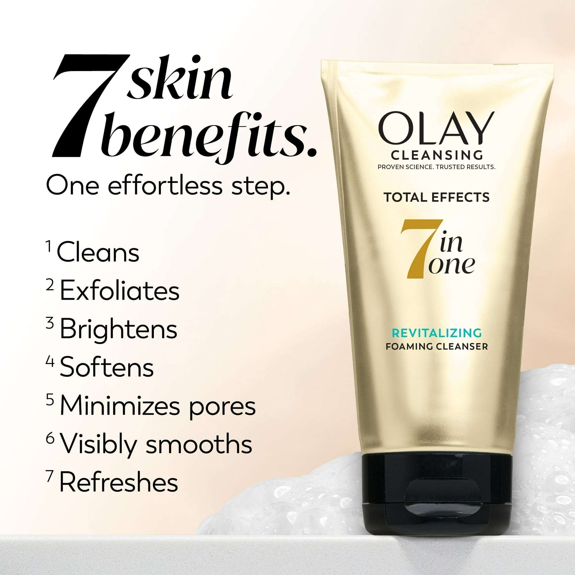 Olay Total Effects Revitalizing Foaming Face Wash, 5.0 fl oz