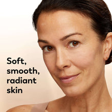 Olay foaming face cleanser leaving skin soft and smooth on model