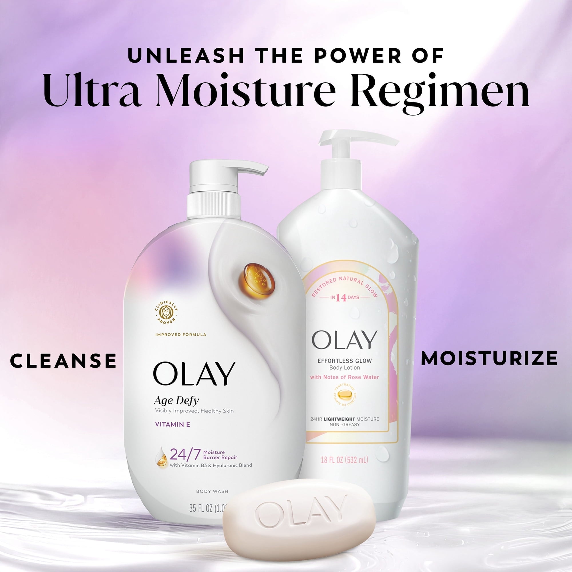 Olay Age Defy Body Wash, Ultra Moisture, Vitamin B3 & Hyaluronic, 35oz