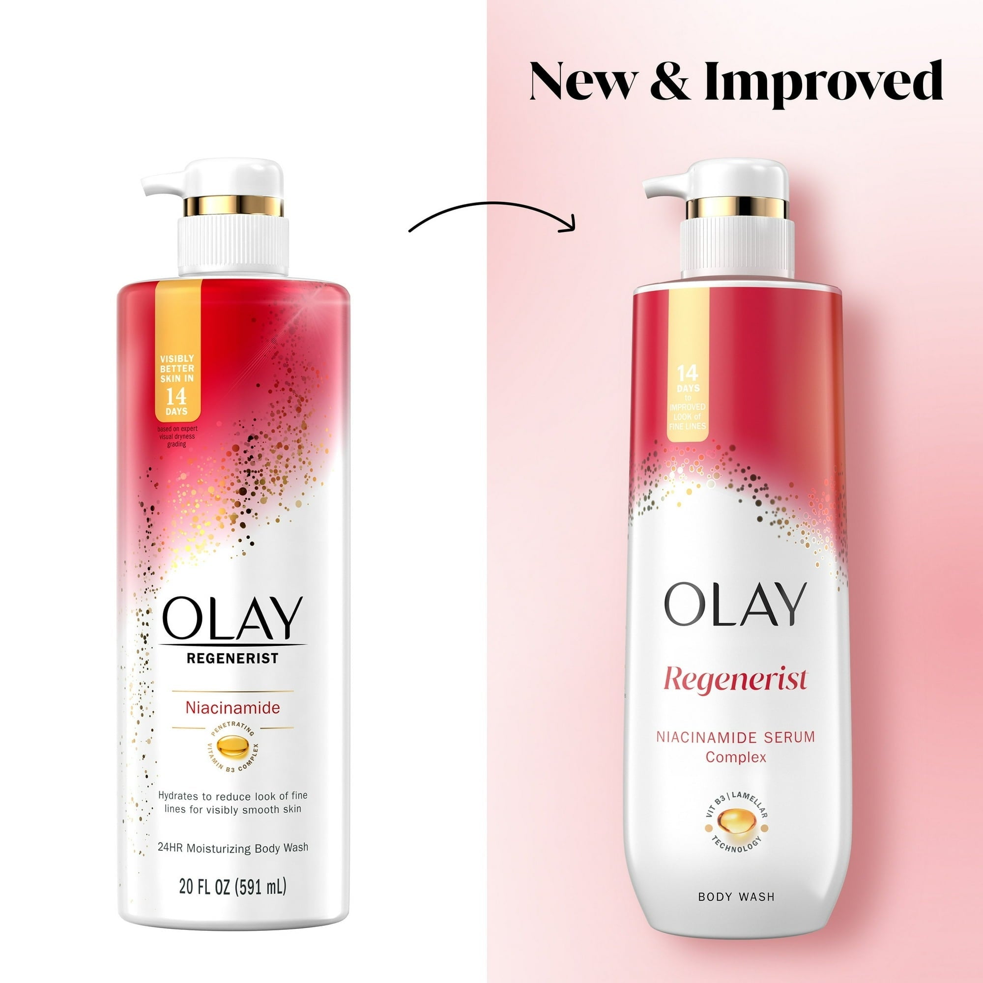 Olay Age Defying Body Wash for Women, Niacinamide, 20 fl Oz