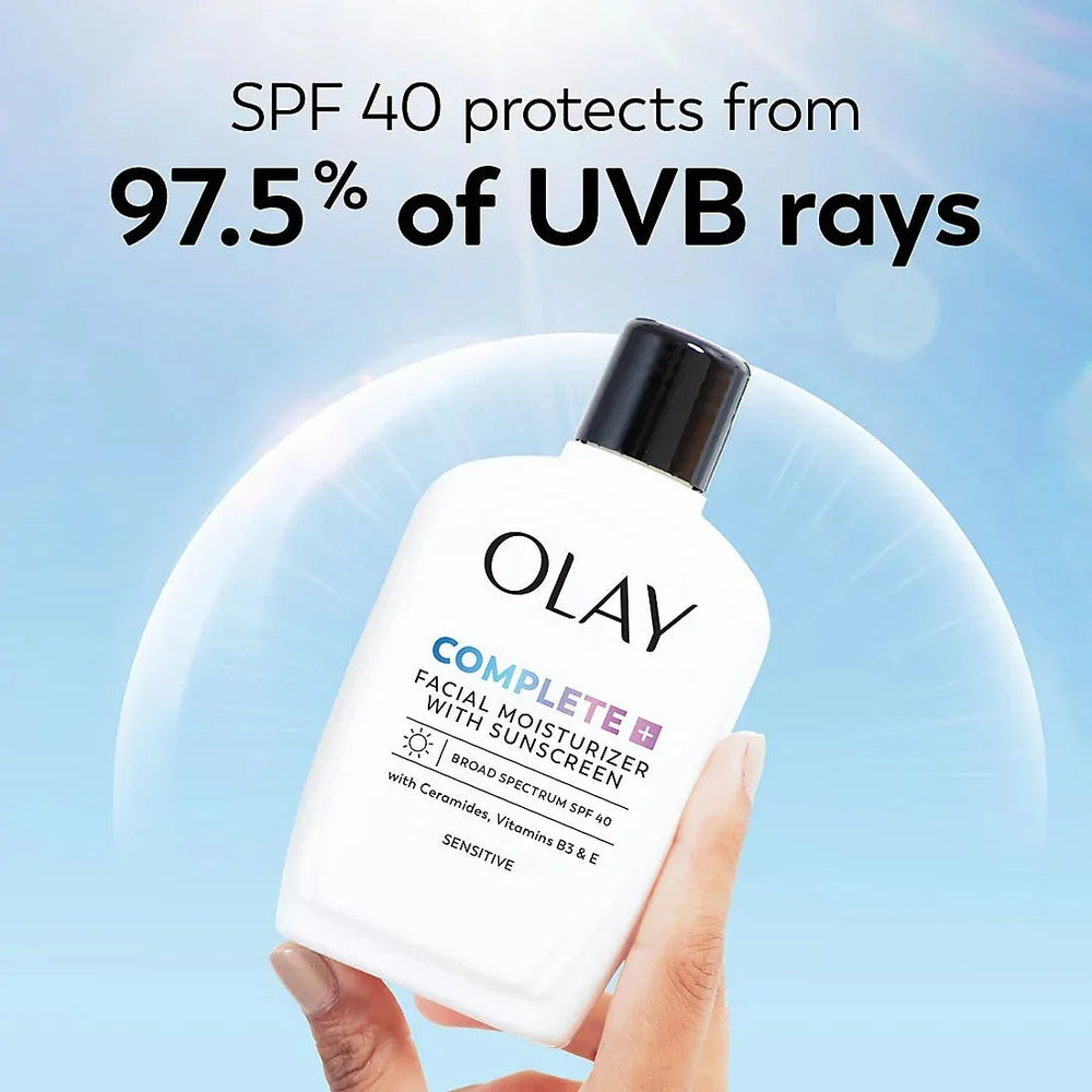 Olay Complete+ Daily Face Moisturizer with Sunscreen SPF 40, Fragrance-Free, 2 pk./6 fl. oz. - USA MEGA SHOP