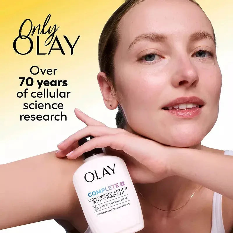 Olay Complete+ Daily Face Moisturizer with Sunscreen SPF 40, Fragrance-Free, 2 pk./6 fl. oz. - USA MEGA SHOP