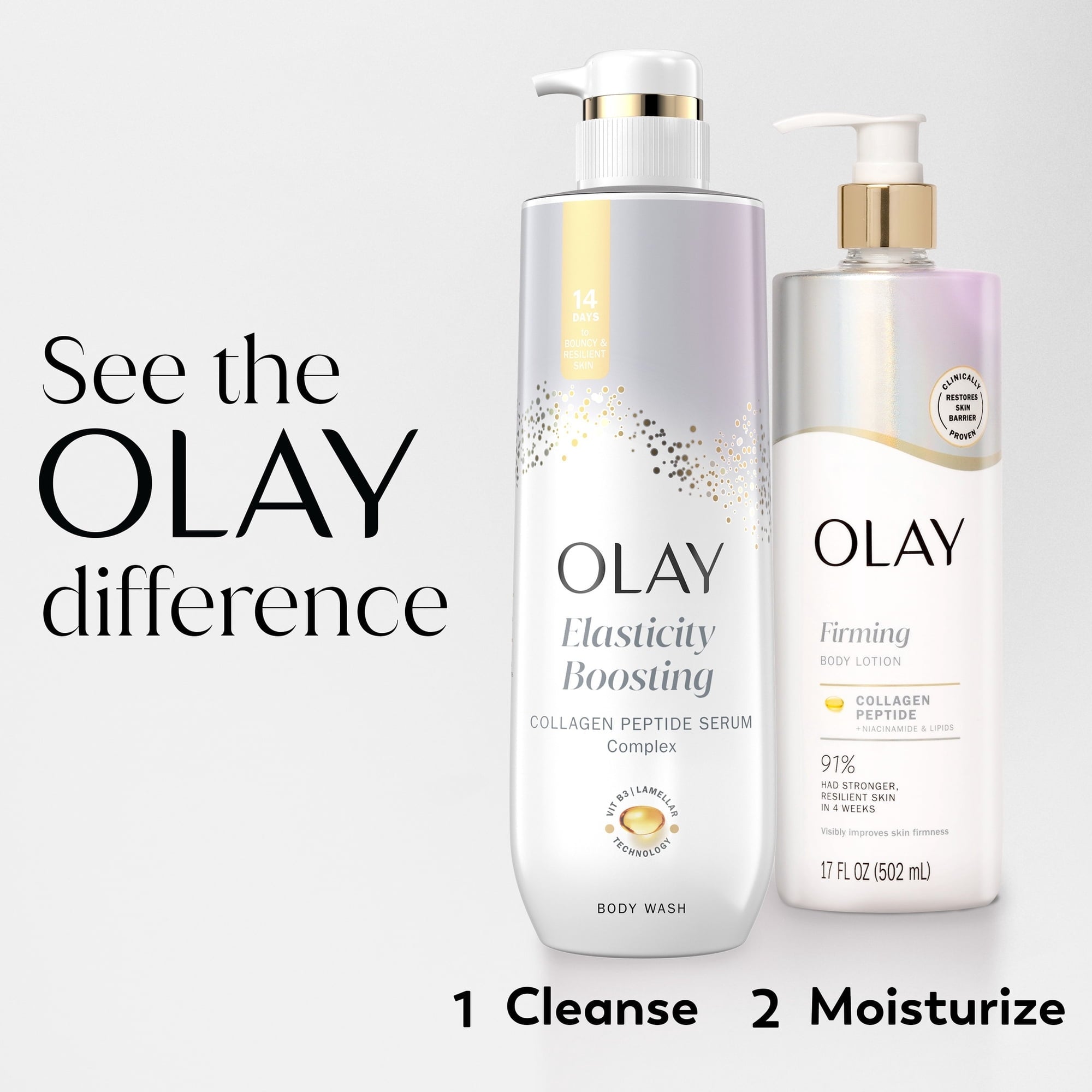 Olay Firming Body Lotion, Hydrating, Collagen, Pump 17 fl oz (PACK OF 3)